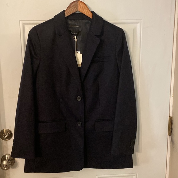 NWT Talbot’s Navy Blue Wool Blend Blazer Jacket made in Italy - Picture 2 of 10